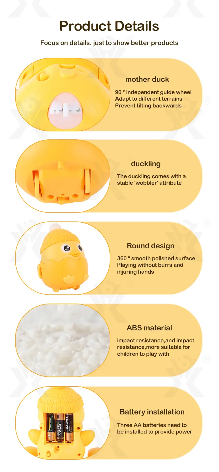 Magnetic Crawling Duck Toy for Babies-Music, Light & Interactive Play (TG4900006) — product detail panel 7