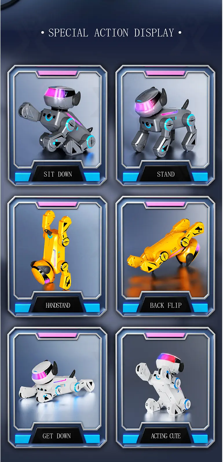Smart Toy Robot Dogs​ with Remote Control, Dance & Light Show (TG4892098) — product detail panel 9
