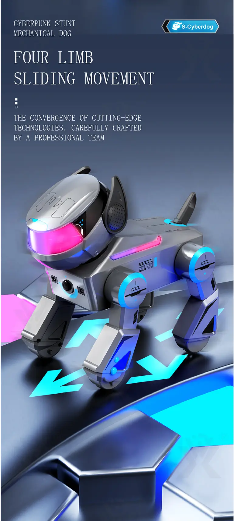 Smart Toy Robot Dogs​ with Remote Control, Dance & Light Show (TG4892098) — product detail panel 11