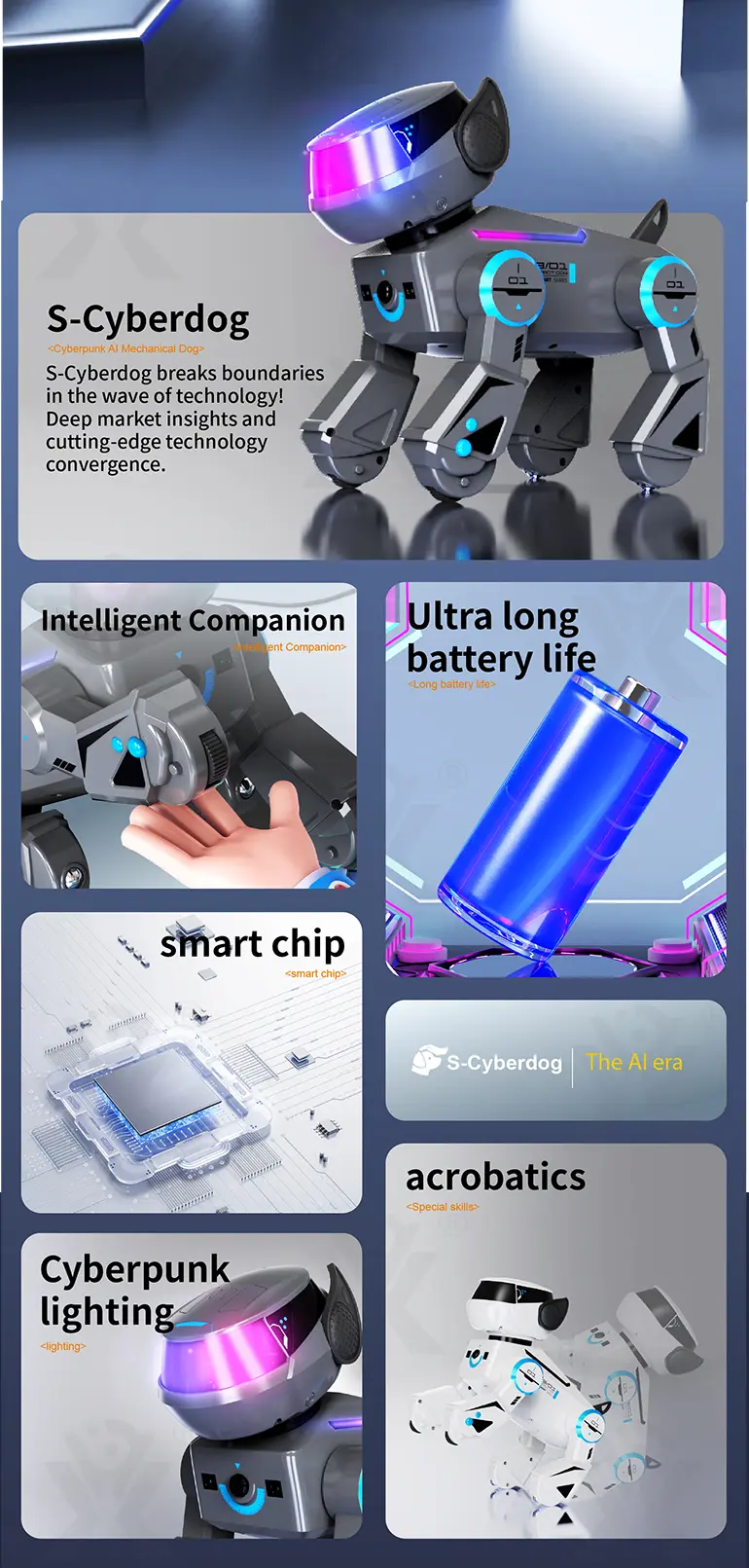 Smart Toy Robot Dogs​ with Remote Control, Dance & Light Show (TG4892098) — product detail panel 12