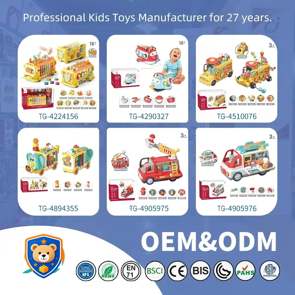 Interactive Firefighter Truck Toy with Rotating Ladder, Sound & Light Effects — product view 7