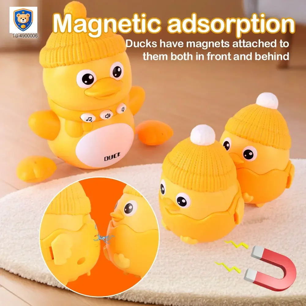 Magnetic Crawling Duck Toy for Babies-Music, Light & Interactive Play — product view 2