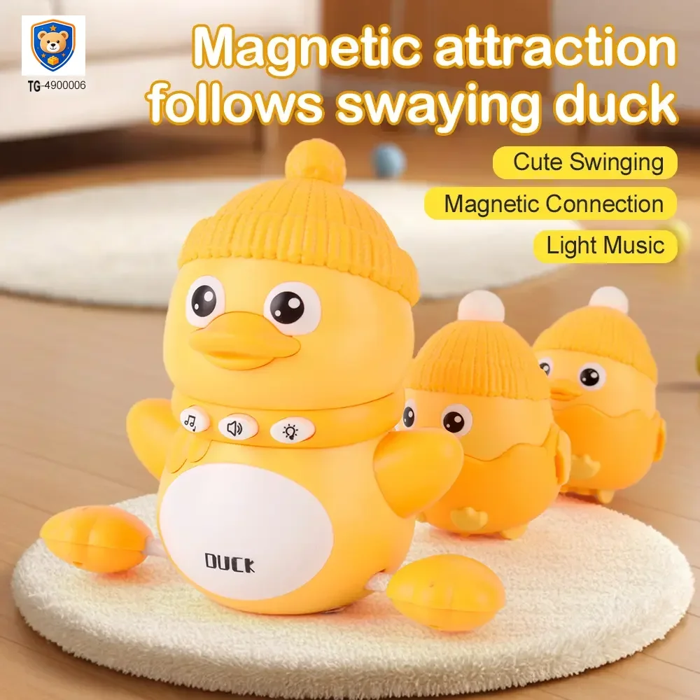 Magnetic Crawling Duck Toy for Babies-Music, Light & Interactive Play — product view 6