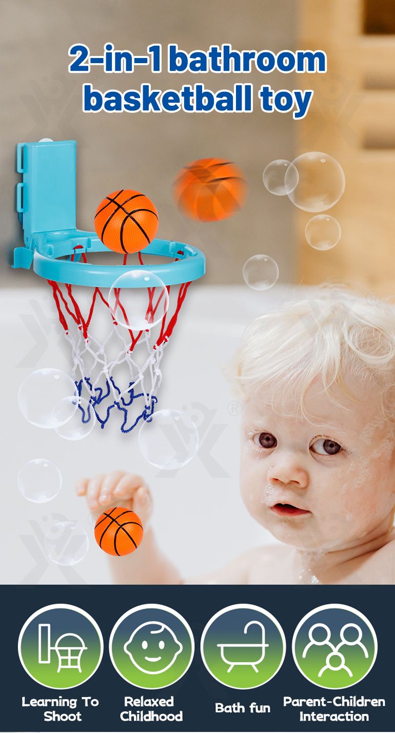 2-in-1 Kids’ Bath Basketball Hoop Toy with Suction Cups & Straps (TG4328192) — product detail panel 1