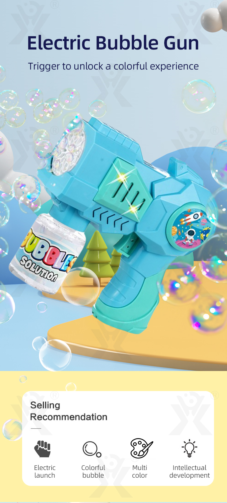 Porous Electric Bubble Gun Toy (TG4373020) — product detail panel 1