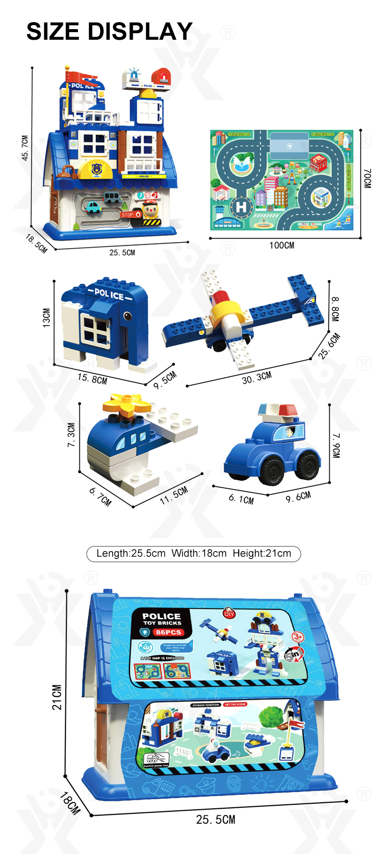 5-in-1 Police Station Building Blocks Toy for Kids (TG4299083) — product detail panel 17