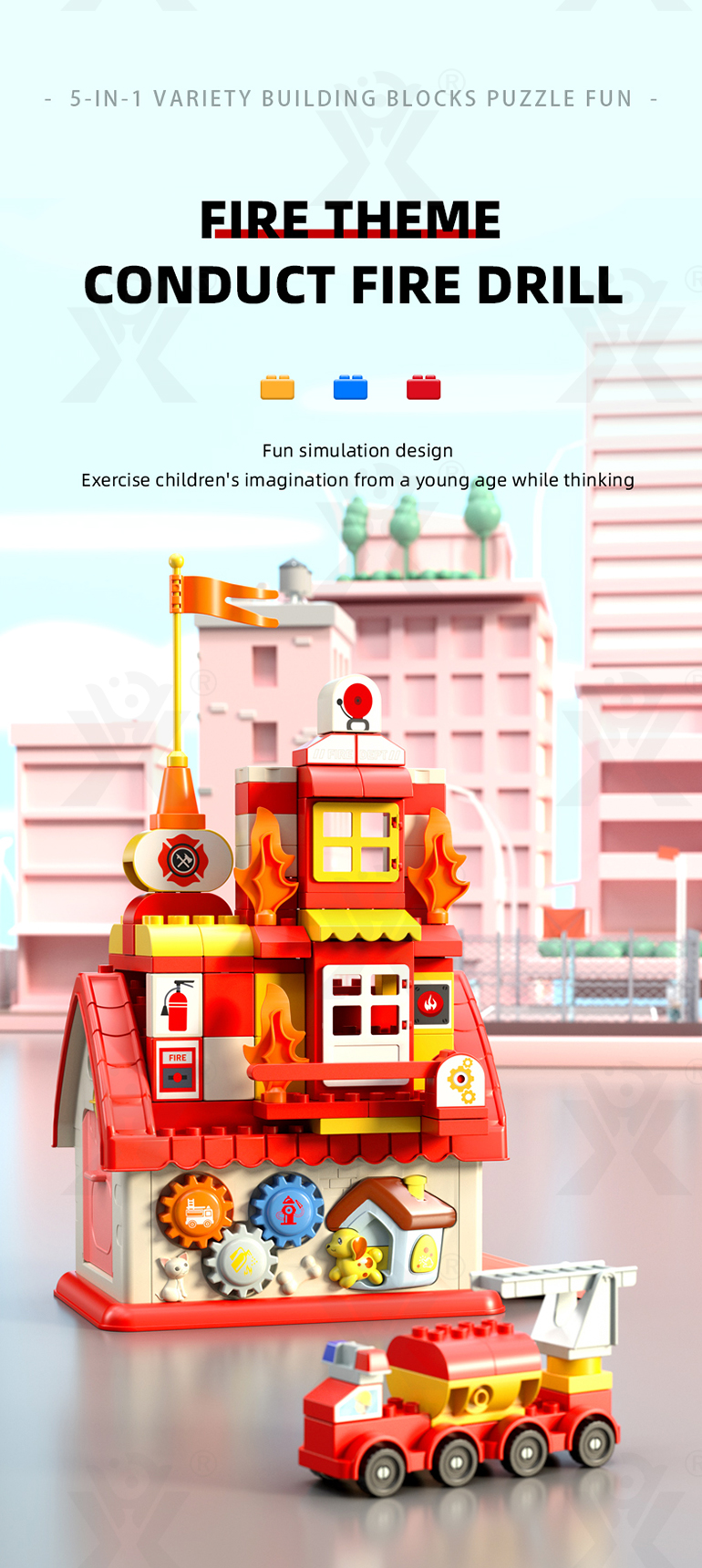 5-in-1 Police Station Building Blocks Toy for Kids (TG4299083) — product detail panel 6