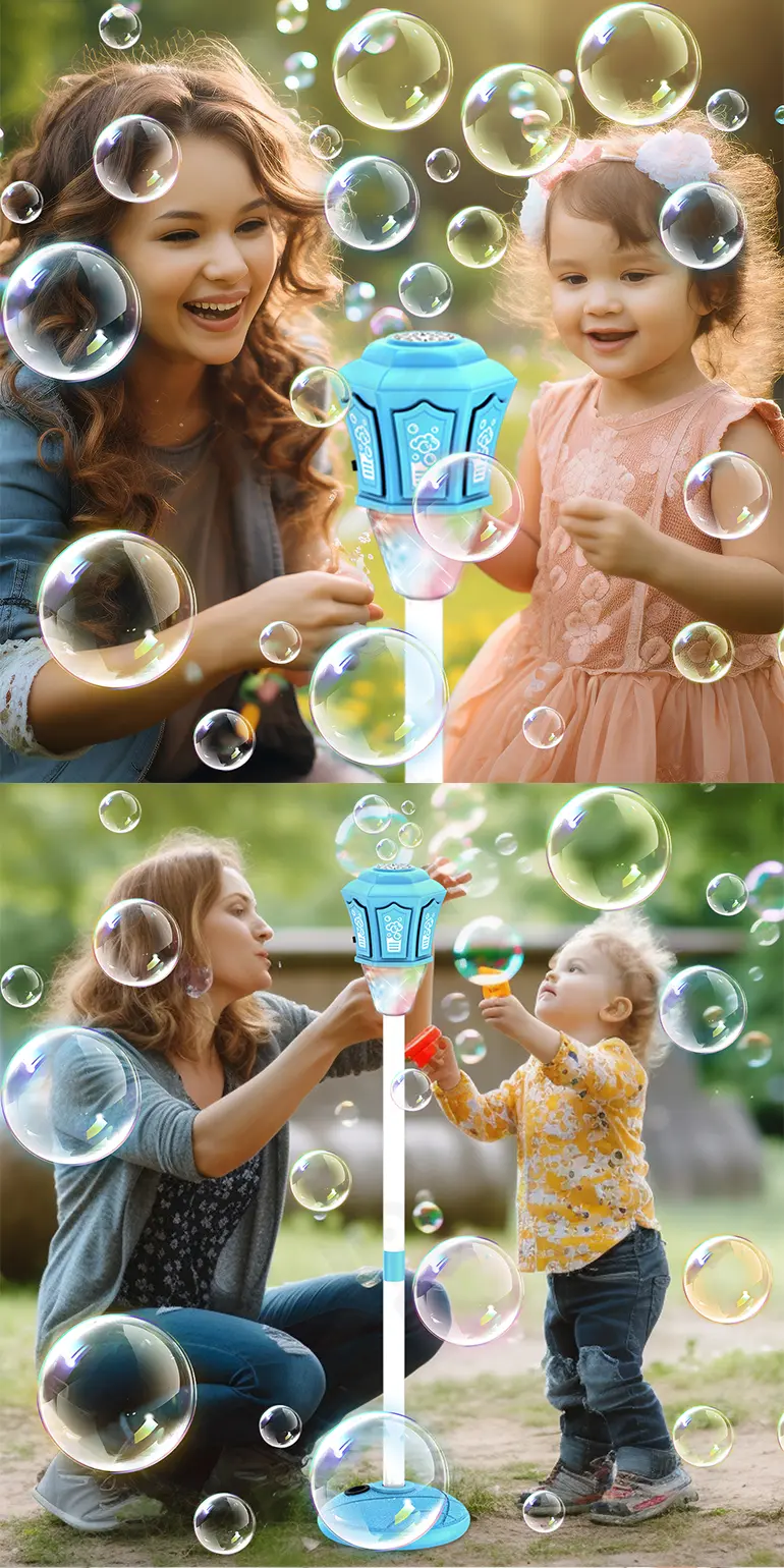 Remote Control Standing Bubble Machines with Lights & Music (TG4971782) — product detail panel 2