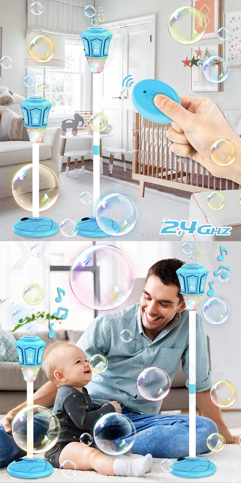 Remote Control Standing Bubble Machines with Lights & Music (TG4971782) — product detail panel 3
