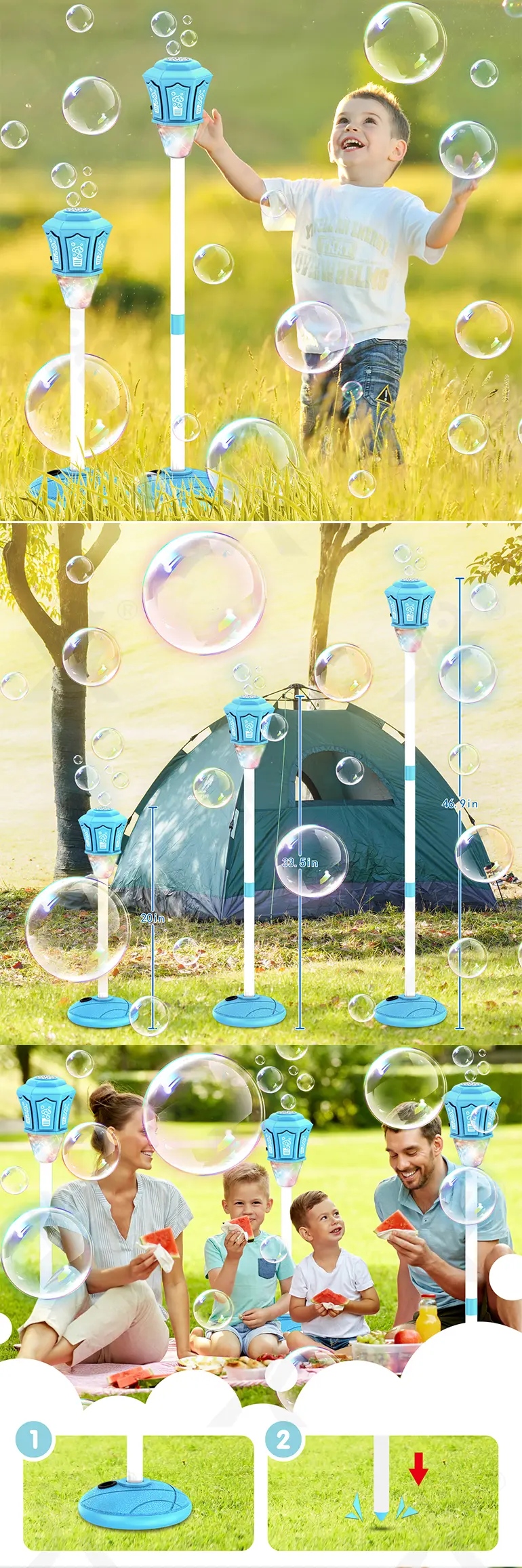 Remote Control Standing Bubble Machines with Lights & Music (TG4971782) — product detail panel 4