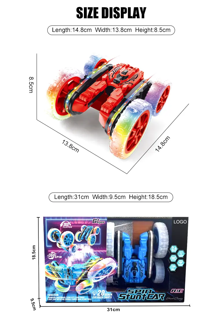 RC Stunt Cars with Spray & LED Lights (TG4291969) — product detail panel 9