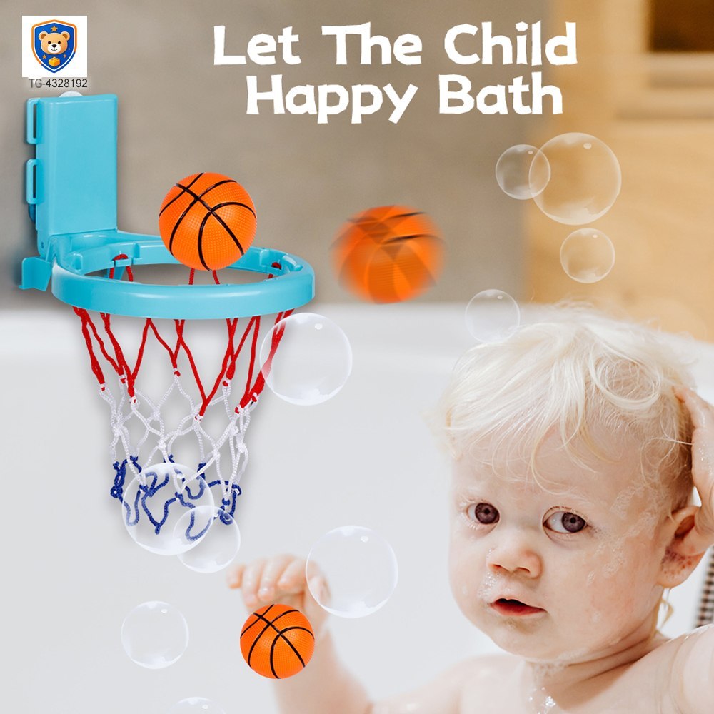 2-in-1 Kids’ Bath Basketball Hoop Toy with Suction Cups & Straps — product view 4