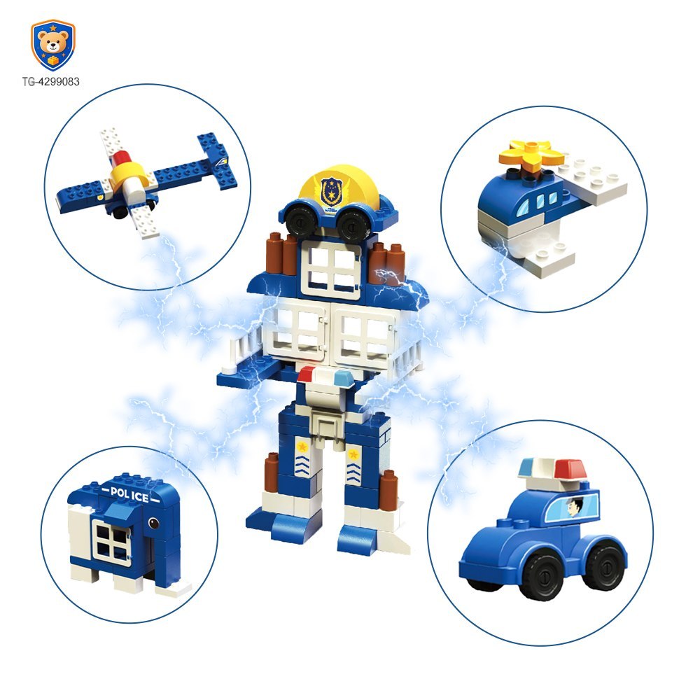 5-in-1 Police Station Building Blocks Toy for Kids — product view 3