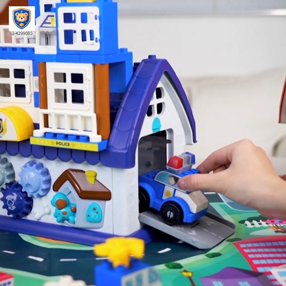 5-in-1 Police Station Building Blocks Toy for Kids — product view 4