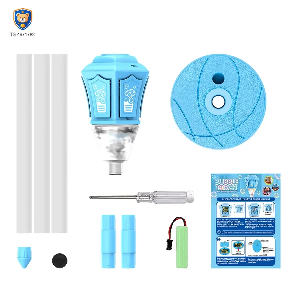 Remote Control Standing Bubble Machines with Lights & Music — product view 3