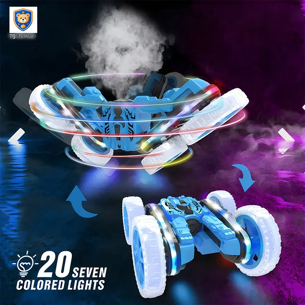 RC Stunt Cars with Spray & LED Lights — product view 4