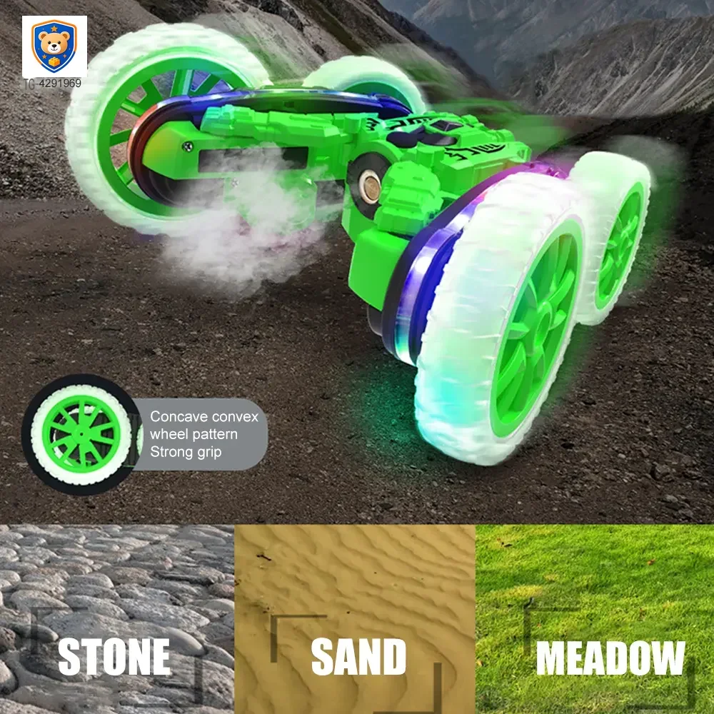 RC Stunt Cars with Spray & LED Lights — product view 6