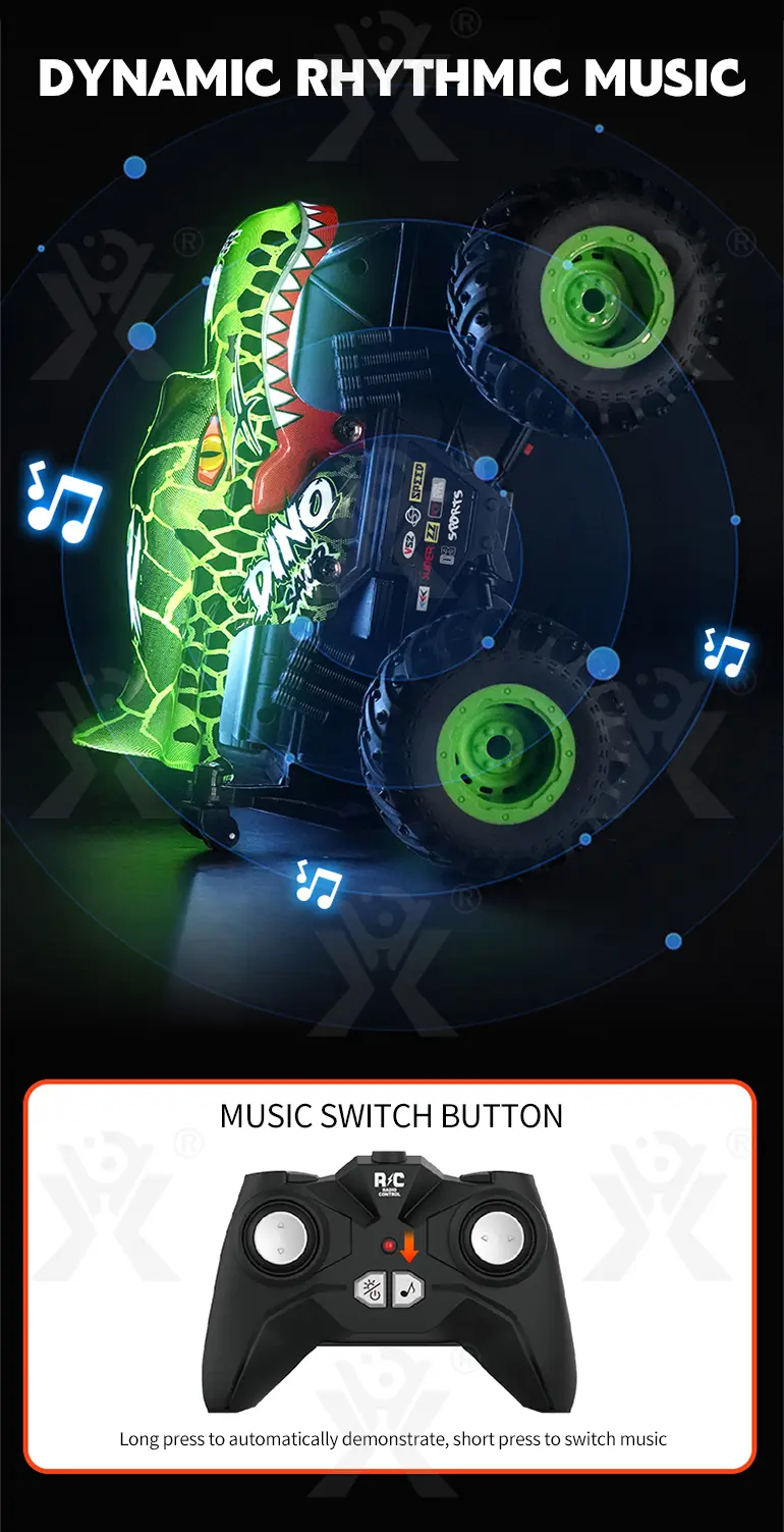 RC Stunt Dancing Car Toy with LED Light, Music (TG4003089) — product detail panel 5