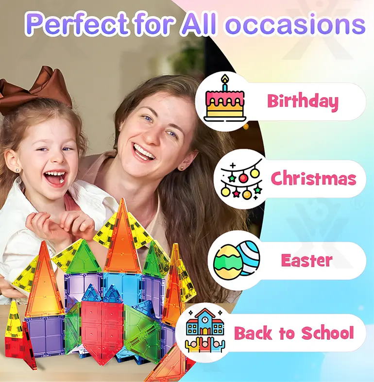 Magnetic Block Toy, Portable, 32 PCS, For Kids and Parents Collaboration Play, STEM Toy (TG5041630) — product detail panel 6