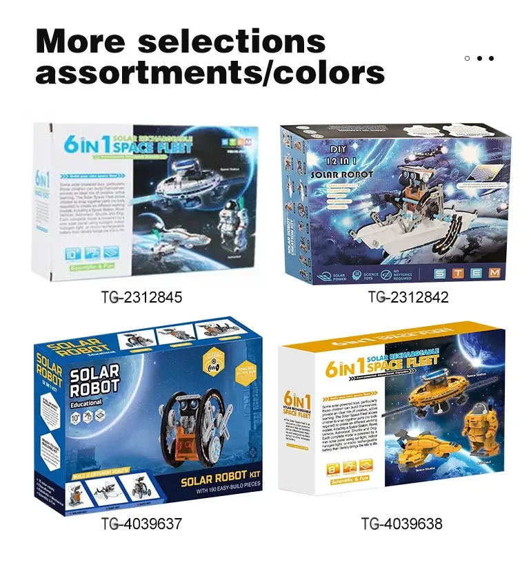 Bulk 6-in-1 Solar Robot Toy Powered By Solar Energy for Kids STEM Learning (TG2312845) — product detail panel 5