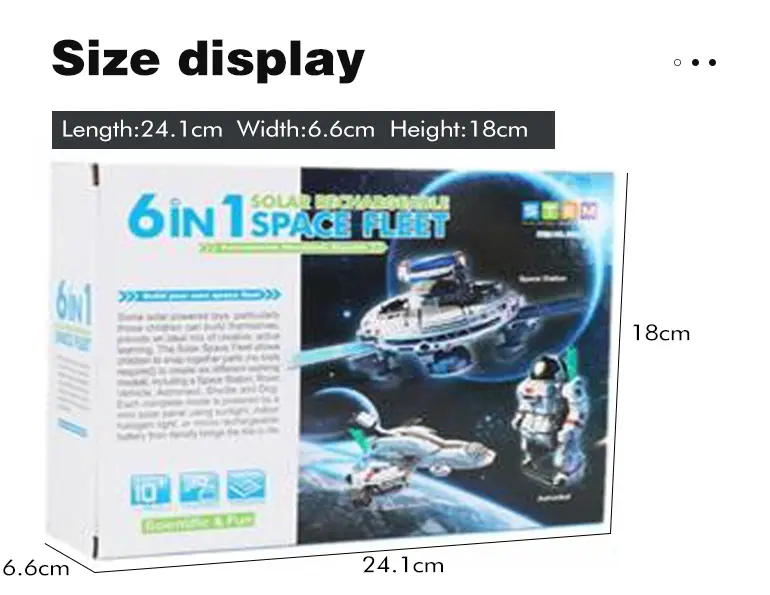 Bulk 6-in-1 Solar Robot Toy Powered By Solar Energy for Kids STEM Learning (TG2312845) — product detail panel 6