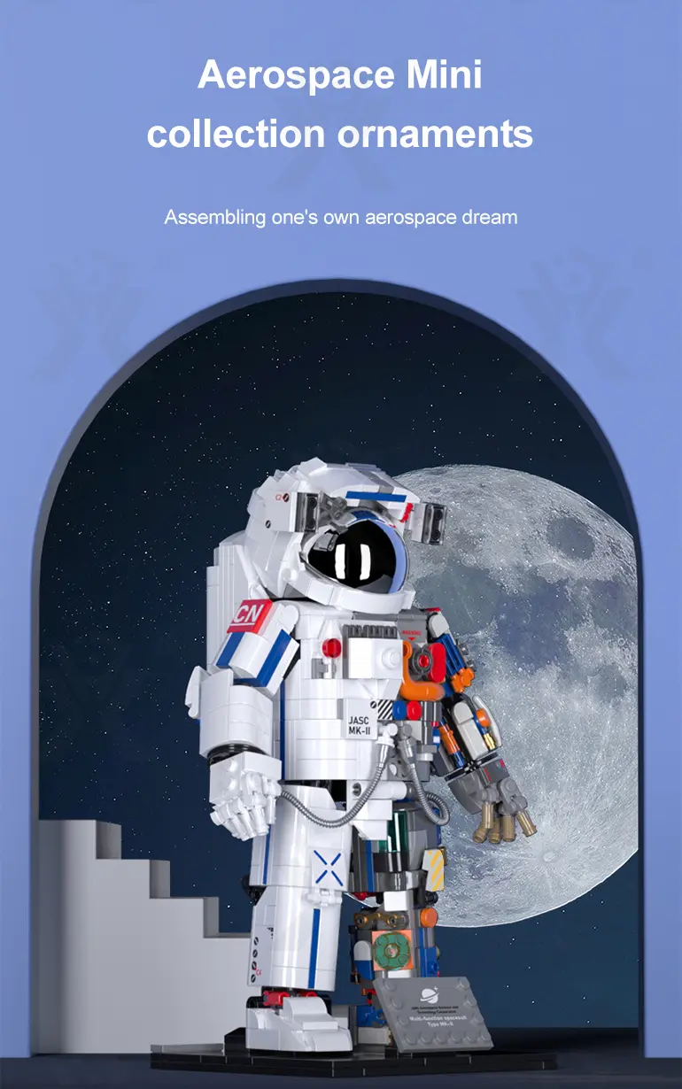 Astronaut Model Toy with Movable Joints & Electroplated Helmet (TG4303956) — product detail panel 7