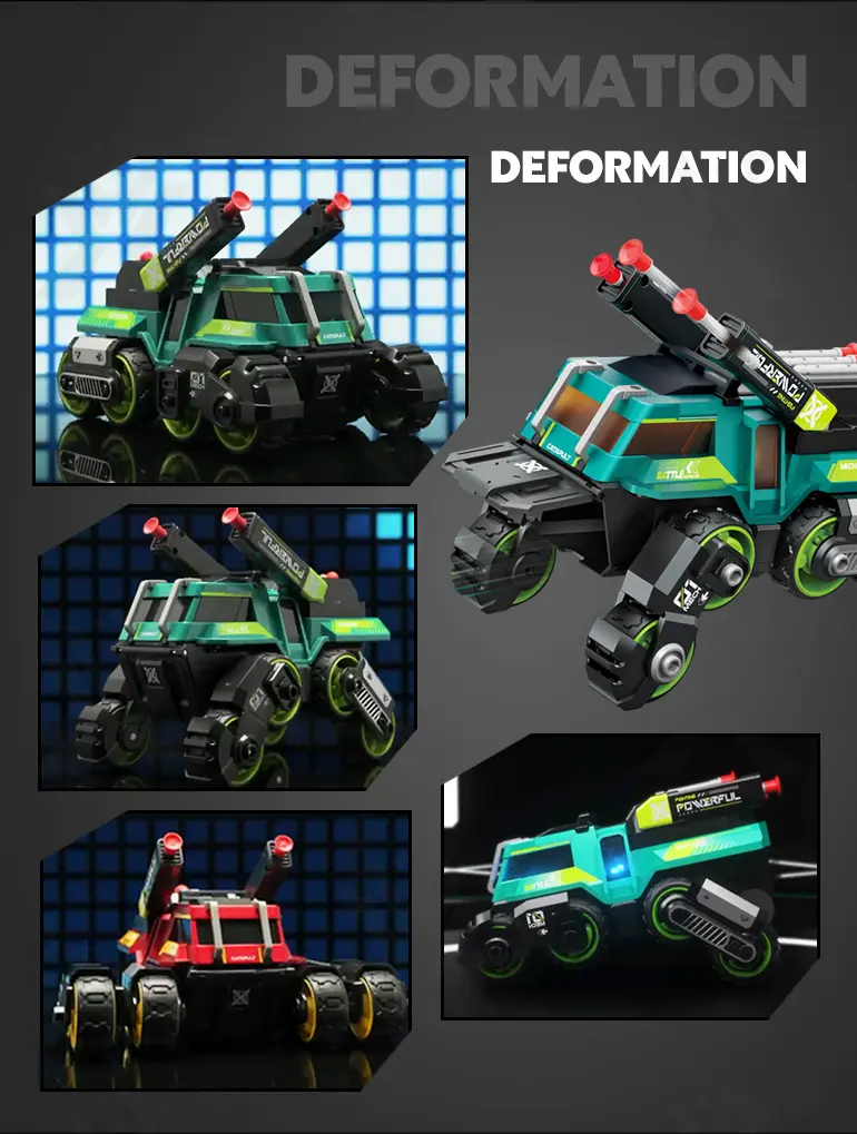 Diecast Ejection 2-in-1 Chariot with Deformation, Lights, and Battle Play (TG4095637) — product detail panel 2