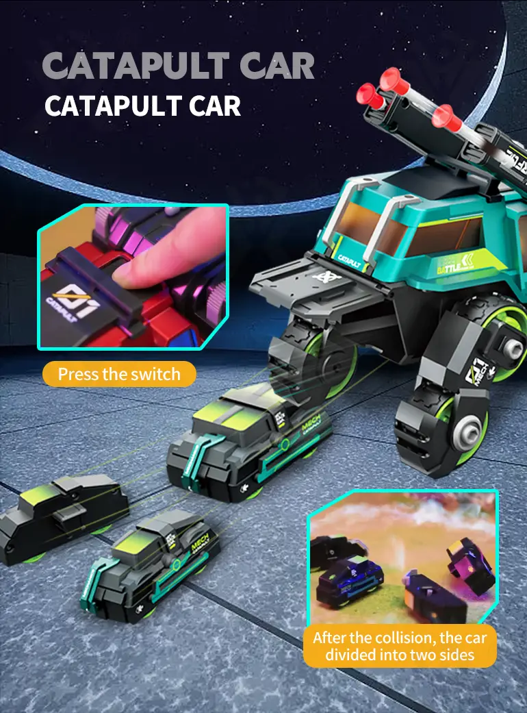 Diecast Ejection 2-in-1 Chariot with Deformation, Lights, and Battle Play (TG4095637) — product detail panel 4