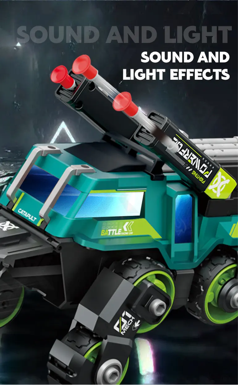Diecast Ejection 2-in-1 Chariot with Deformation, Lights, and Battle Play (TG4095637) — product detail panel 5