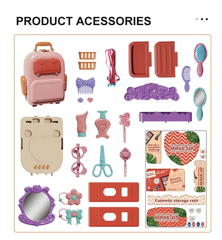 3-in-1 Kids Dresser Backpack with Light & Music for Fun Role Play, Pretend Play Toy (TG2175263) — product detail panel 2