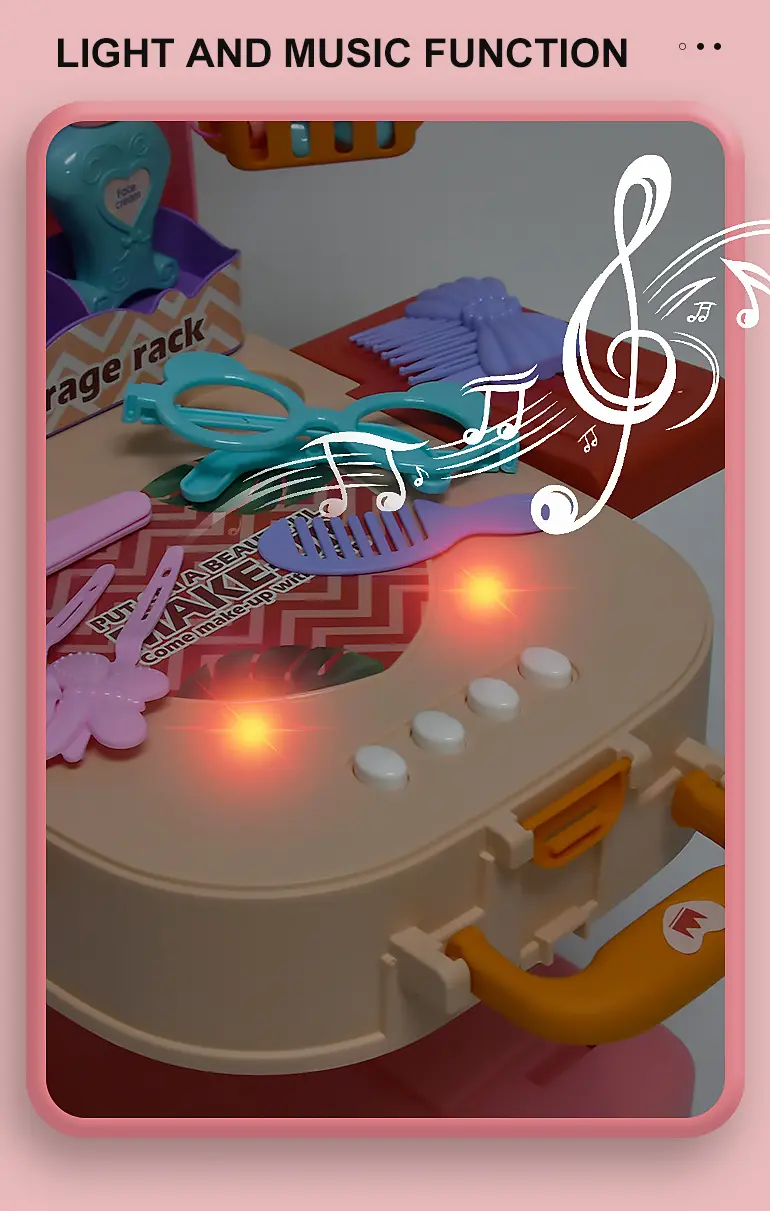 3-in-1 Kids Dresser Backpack with Light & Music for Fun Role Play, Pretend Play Toy (TG2175263) — product detail panel 3
