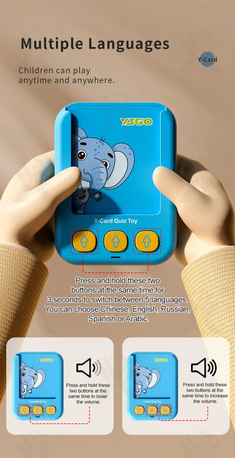 Interactive Multi-Language Card Learning Machine with 110 Knowledge Points (TG4257861) — product detail panel 3