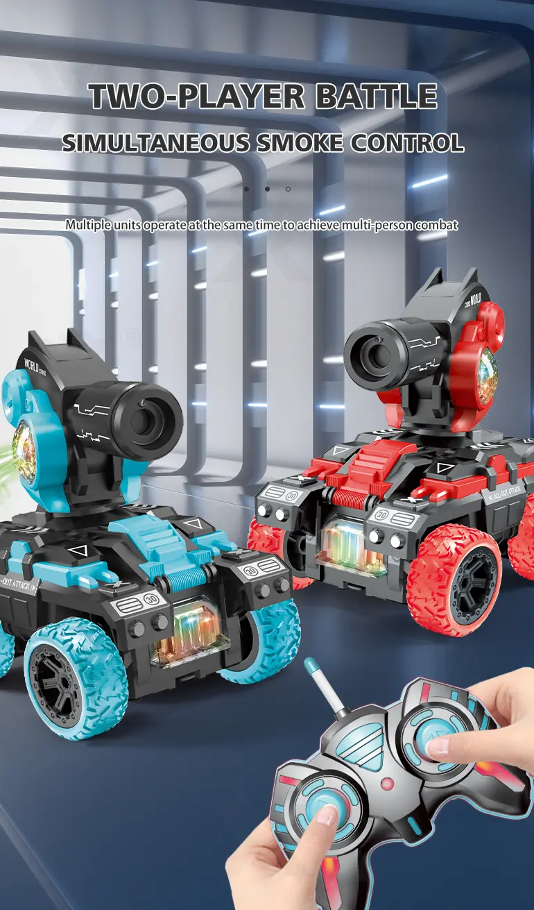 Remote Control Spray Tank Toy with 360° Turret, Mist Effect, and Battle Mode (TG4056429) — product detail panel 4