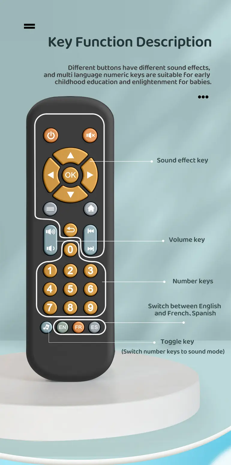 Baby Remote Control Toy with Multi-Language Learning & Teething-Safe Design (TG4465380) — product detail panel 3