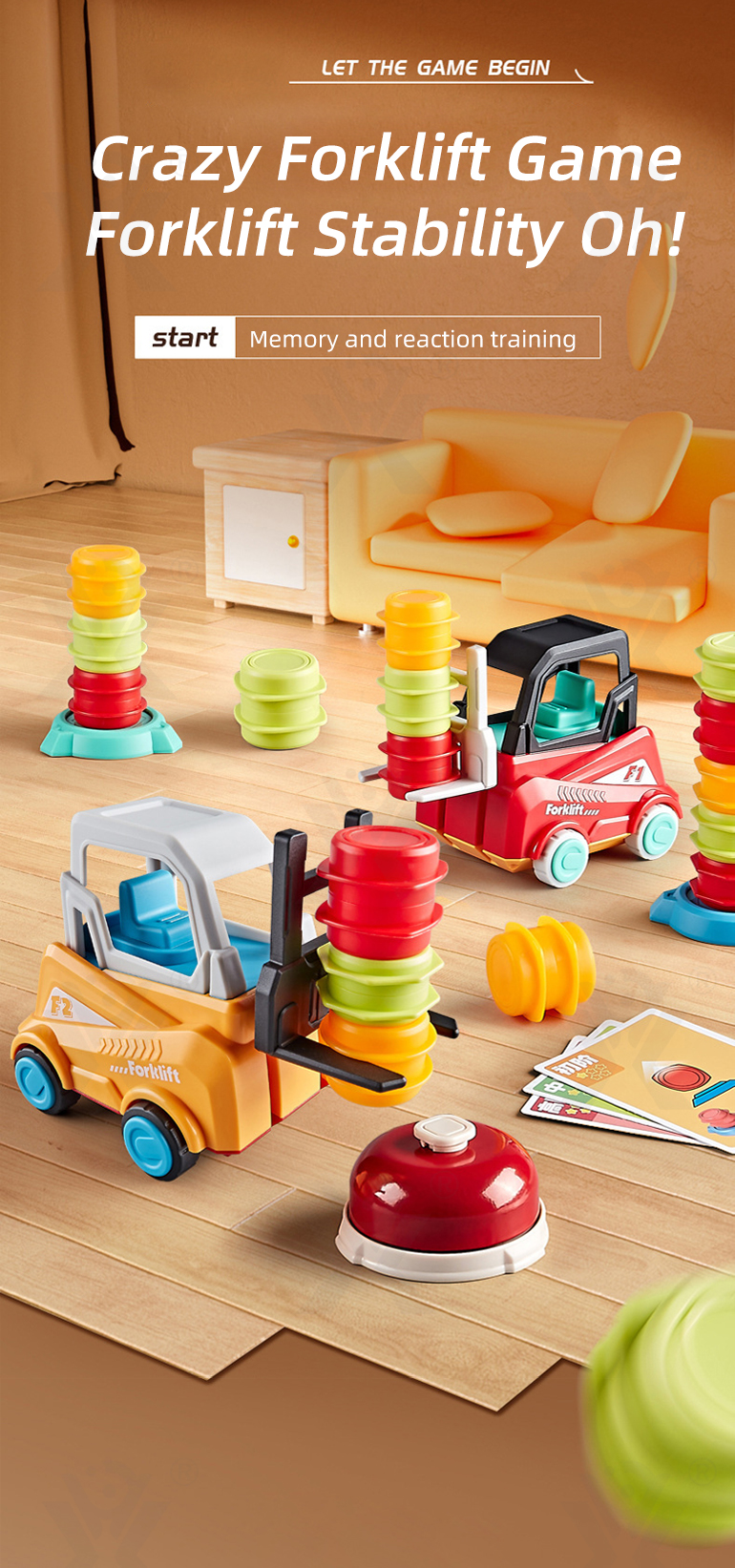 Forklift Challenge Game Toy for Memory & Coordination (TG4277501) — product detail panel 1