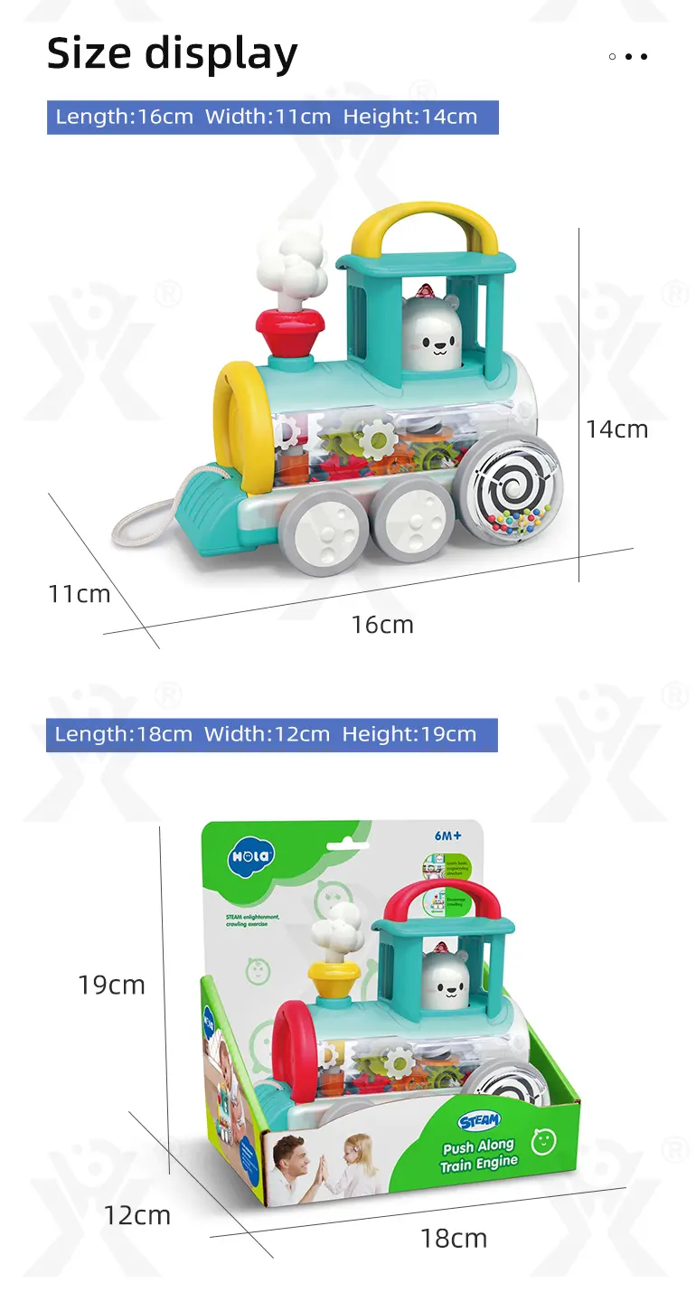 Push-Pull Small Train Toy With Smoke, Gears & Rotating Bead (TG4002047) — product detail panel 10
