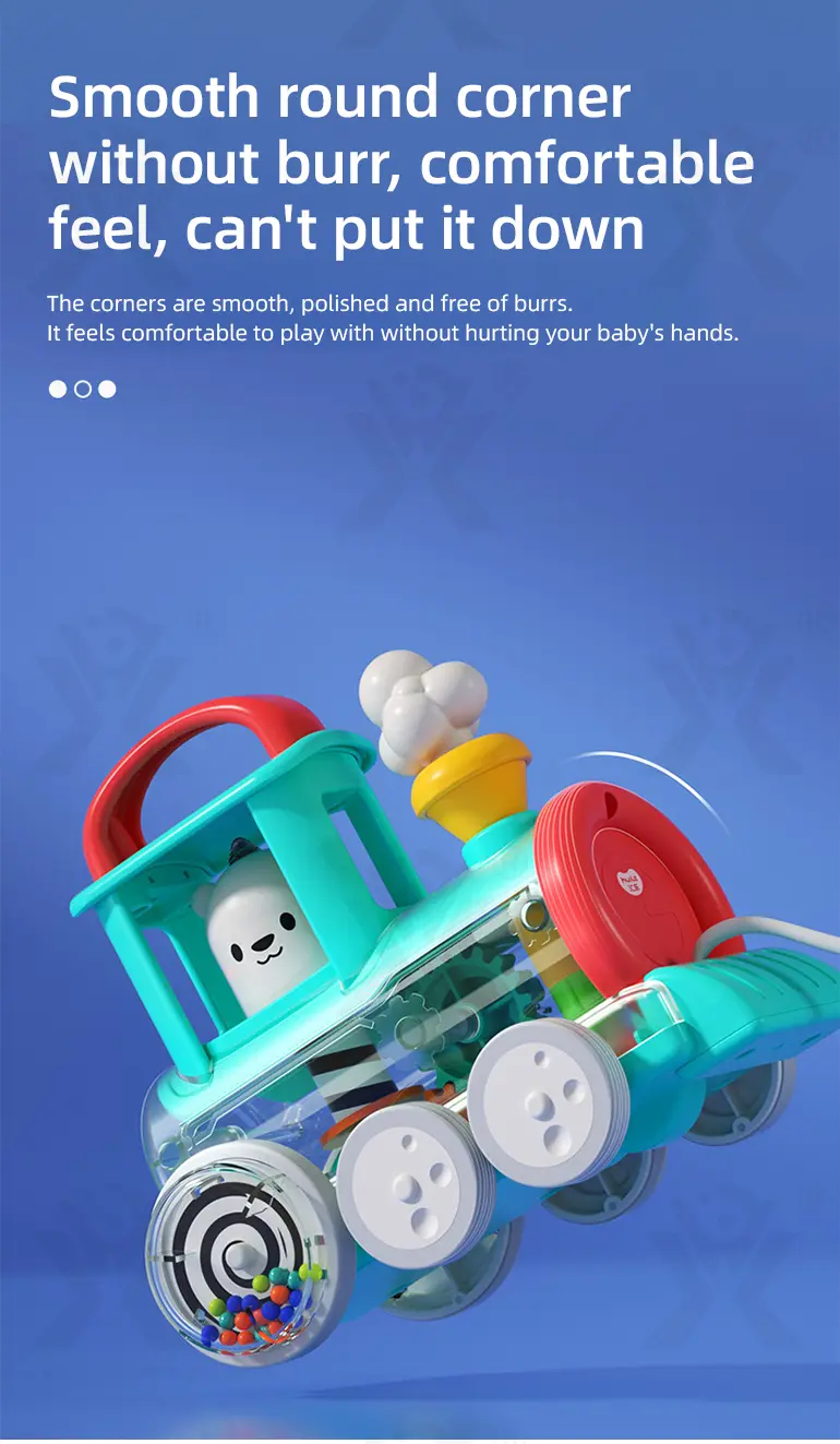 Push-Pull Small Train Toy With Smoke, Gears & Rotating Bead (TG4002047) — product detail panel 7