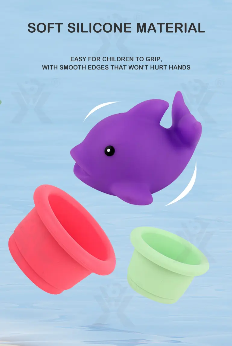 Baby Bath Toy Silicone Stackable with Storage & Shape Pairing Play (TG4321187) — product detail panel 5