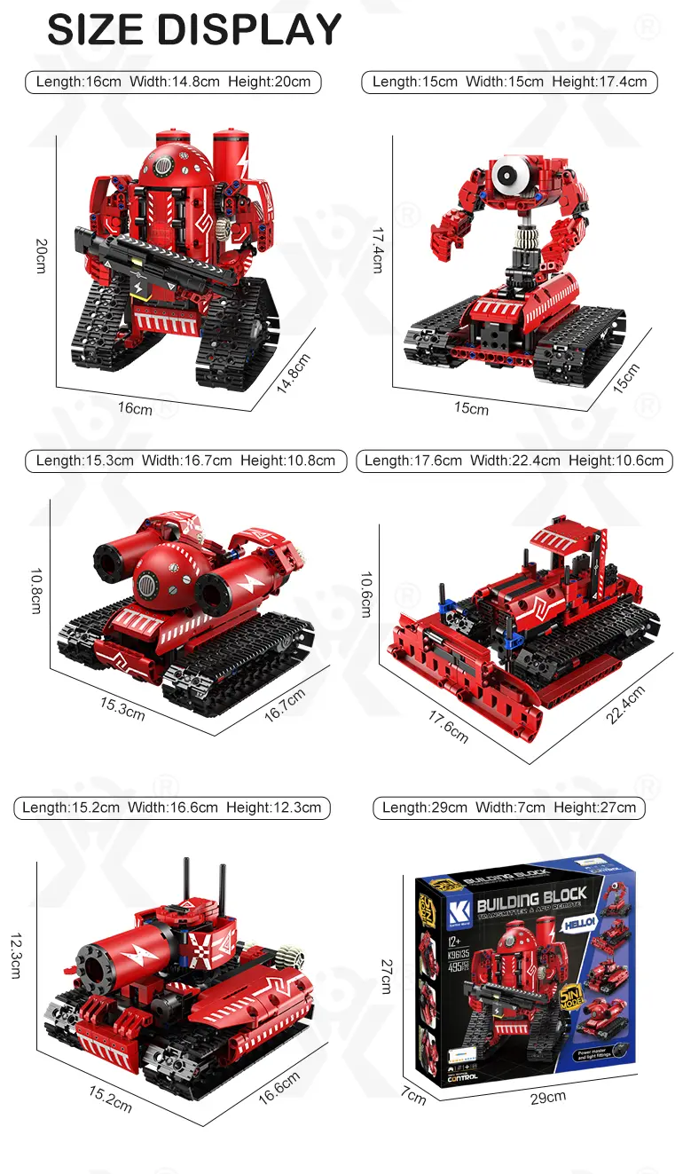 5-in-1 Programming Electric Robot with RC/APP Control & Transformable Models (TG4156875) — product detail panel 9