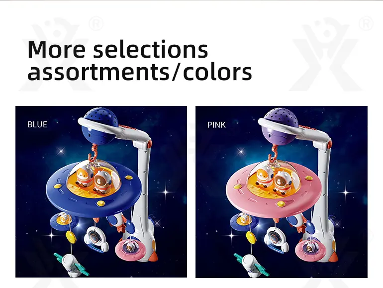 Soothing Space Bed Bell with Star Projection, Music, and Rotating Pendant (TG4118887) — product detail panel 11