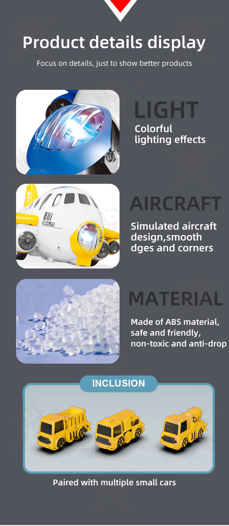 Aircraft Toy with RC Drive & One-Click Launch (TG4305649) — product detail panel 5