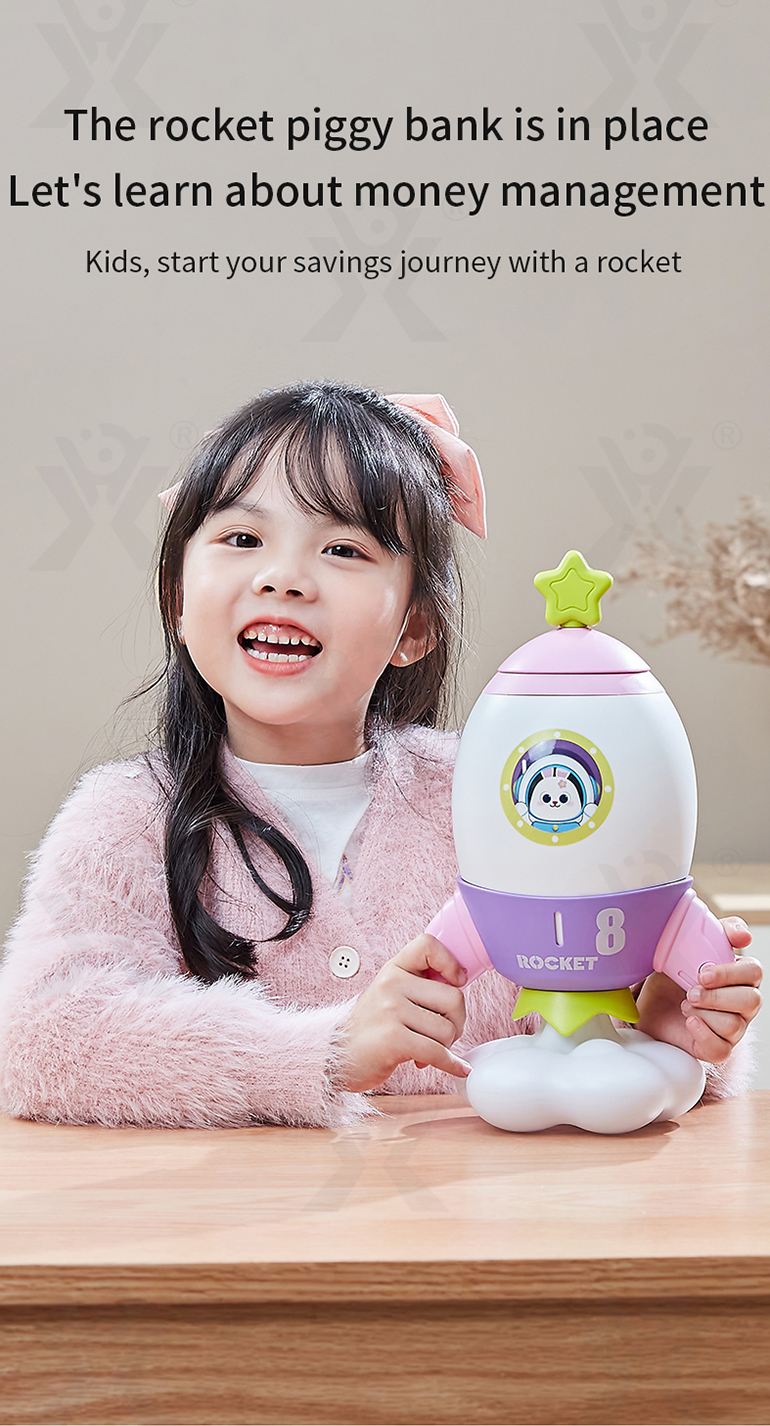 Rocket Piggy Bank Toy with Night Light (TG400753702) — product detail panel 4