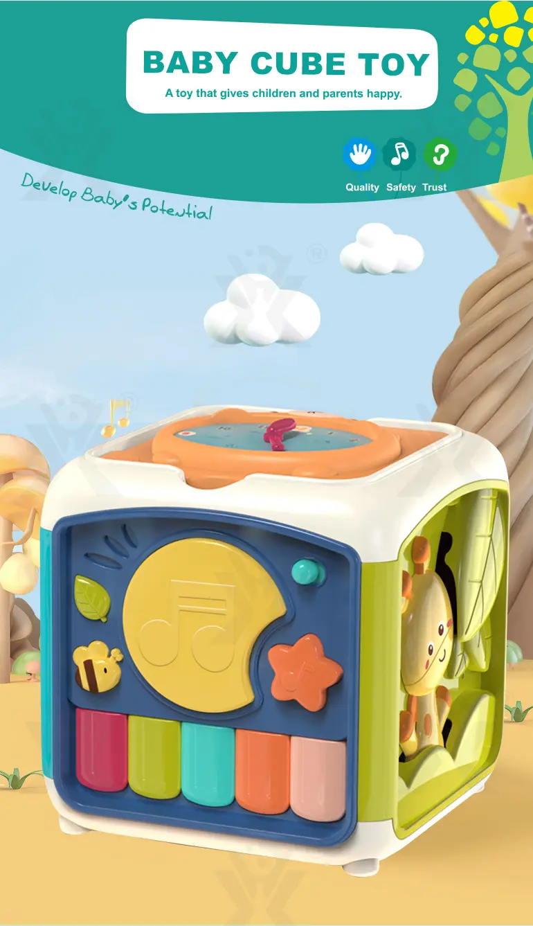 7-in-1 Activity Cube Seven Facet Toy with Music, Shapes, and Interactive Play (TG4189190) — product detail panel 1