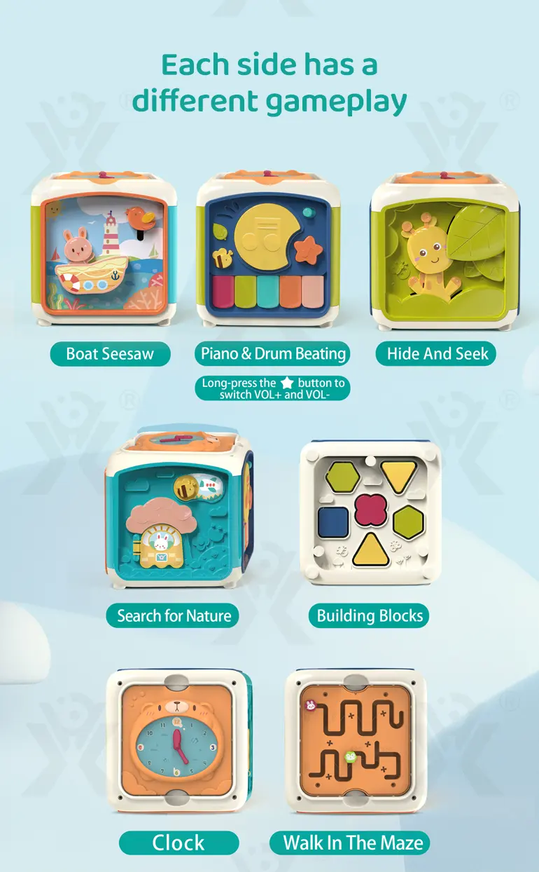 7-in-1 Activity Cube Seven Facet Toy with Music, Shapes, and Interactive Play (TG4189190) — product detail panel 2
