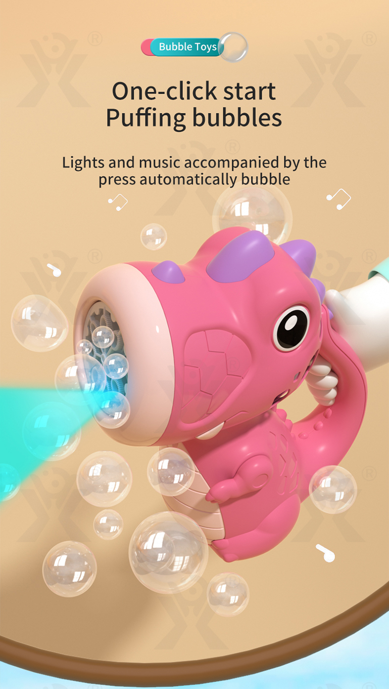Cute Dinosaur Bubble Machine with Lights & Music (TG4330915) — product detail panel 3