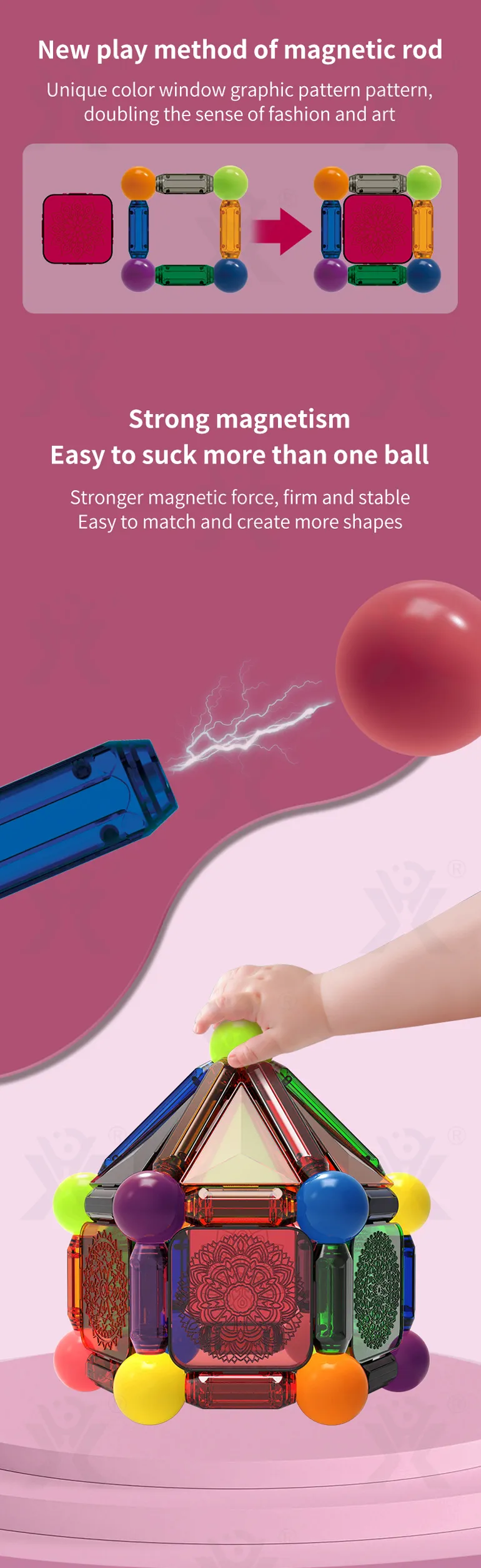 Magnetic Toy with Color Window and Romote-Controlled Light (TG3995279) — product detail panel 3
