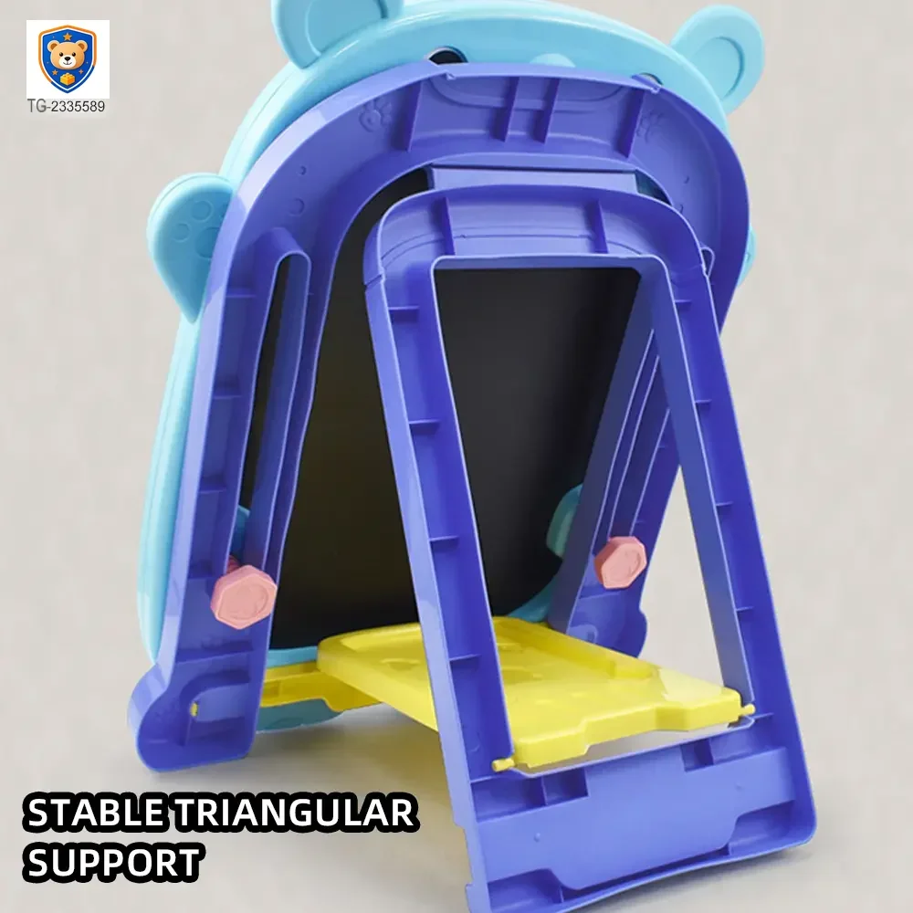 Double-Sided Kids Drawing Board with Adjustable Easel & Storage Tray — product view 3