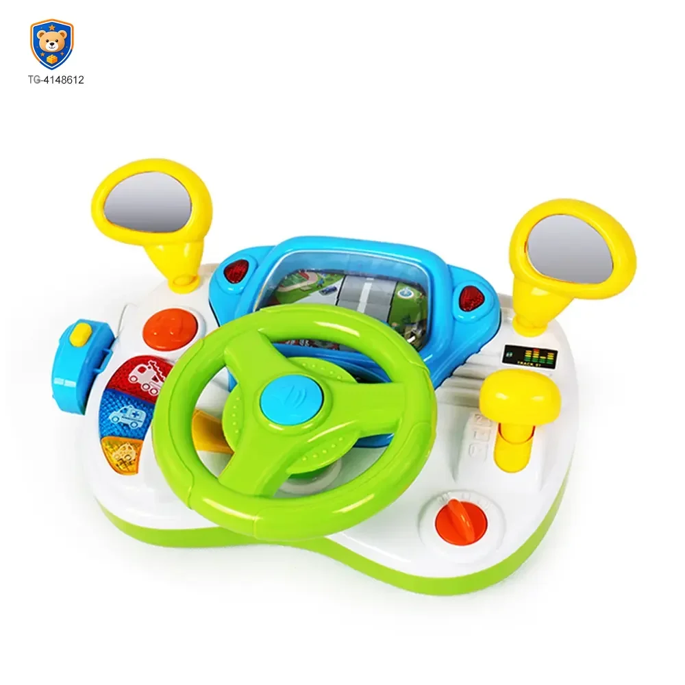 Kids Driving Simulator Toy with Steering Wheel, Gear Shift & Realistic Road Scene — product view 2