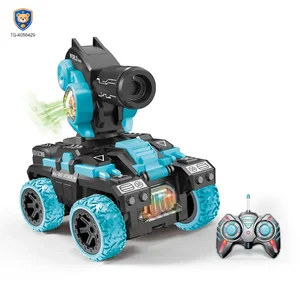 Remote Control Spray Tank Toy with 360° Turret, Mist Effect, and Battle Mode