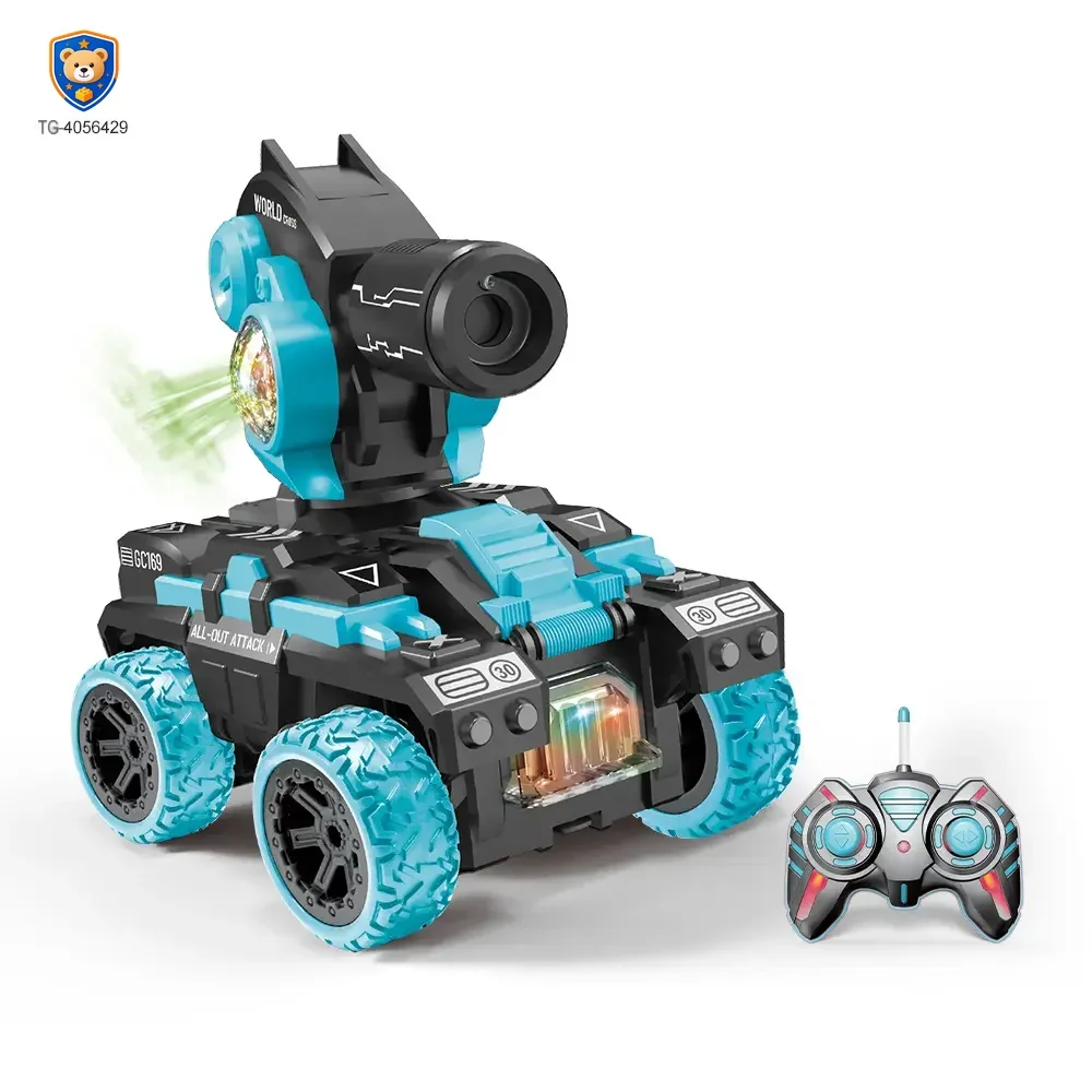 Remote Control Spray Tank Toy with 360° Turret, Mist Effect, and Battle Mode — product view 1